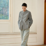 Famecoco Embroidered-Button Cotton Shirt