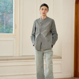 Famecoco Embroidered-Button Cotton Shirt