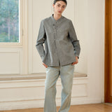 Famecoco Embroidered-Button Cotton Shirt