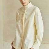 Famecoco Embroidered-Rope Cotton Shirt