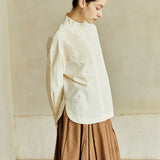 Famecoco Embroidered-Rope Cotton Shirt