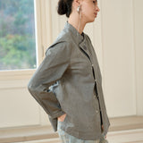 Famecoco Embroidered-Button Cotton Shirt