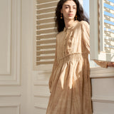 Famecoco Linen Blend Shirt Dress