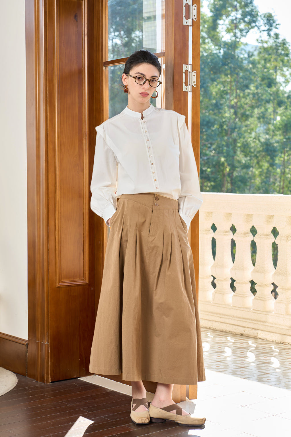 Famecoco Structured Stand-Collar shirt – INNROE