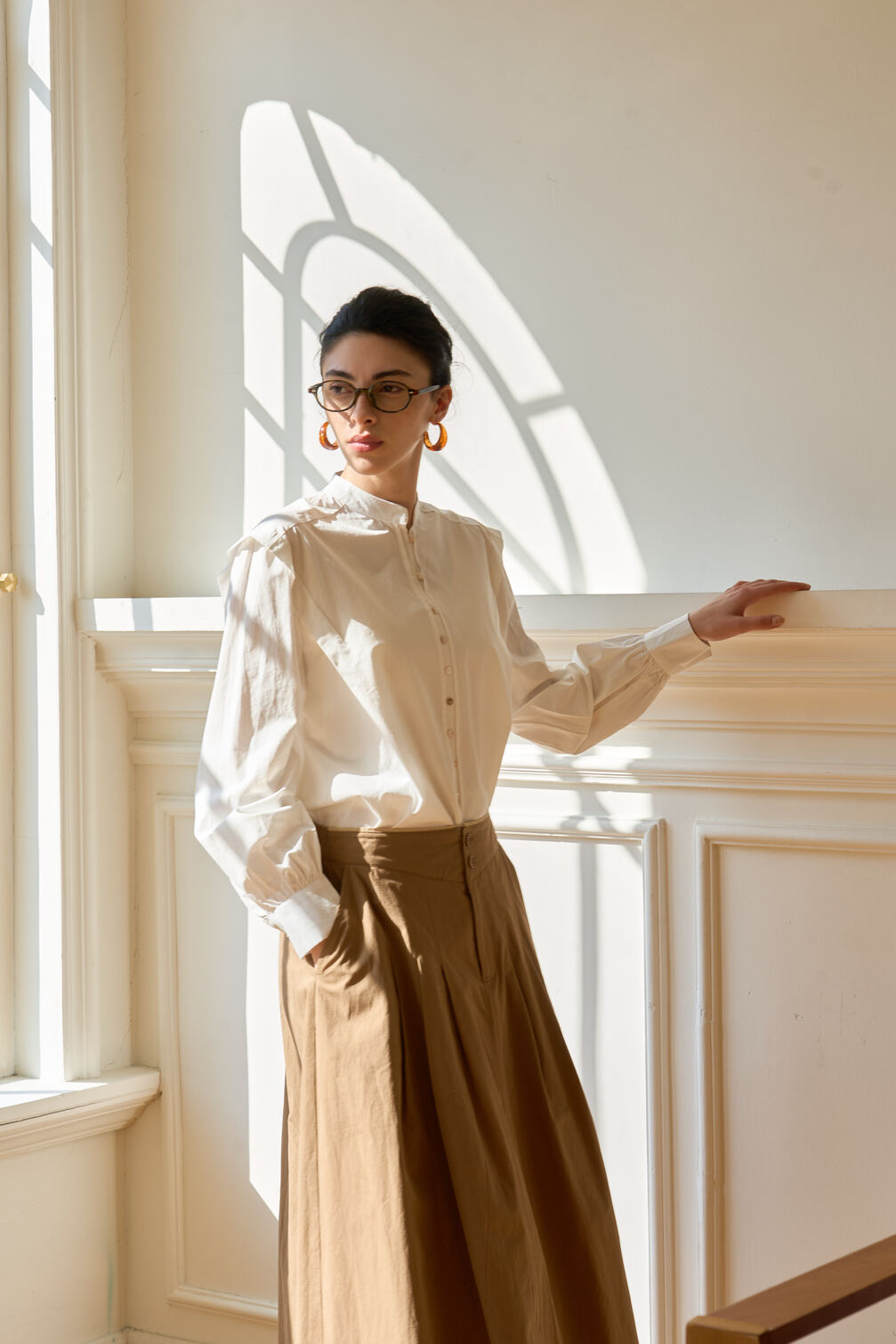 Famecoco Structured Stand-Collar shirt – INNROE