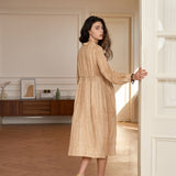 Famecoco Linen Blend Shirt Dress