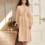 Famecoco Linen Blend Shirt Dress