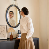 Famecoco Structured Stand-Collar shirt