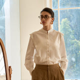 Famecoco Structured Stand-Collar shirt