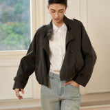 Famecoco Cropped Trench Jacket