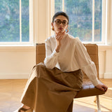 Famecoco Structured Stand-Collar shirt