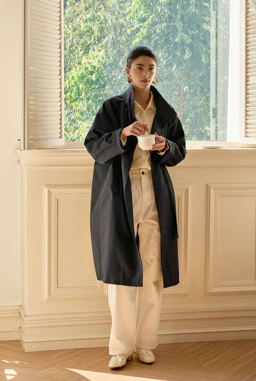 Famecoco Structured Trench Coat