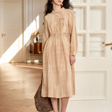 Famecoco Linen Blend Shirt Dress