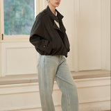 Famecoco Cropped Trench Jacket