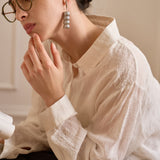 Famecoco Textured Ramie Sheer Shirt