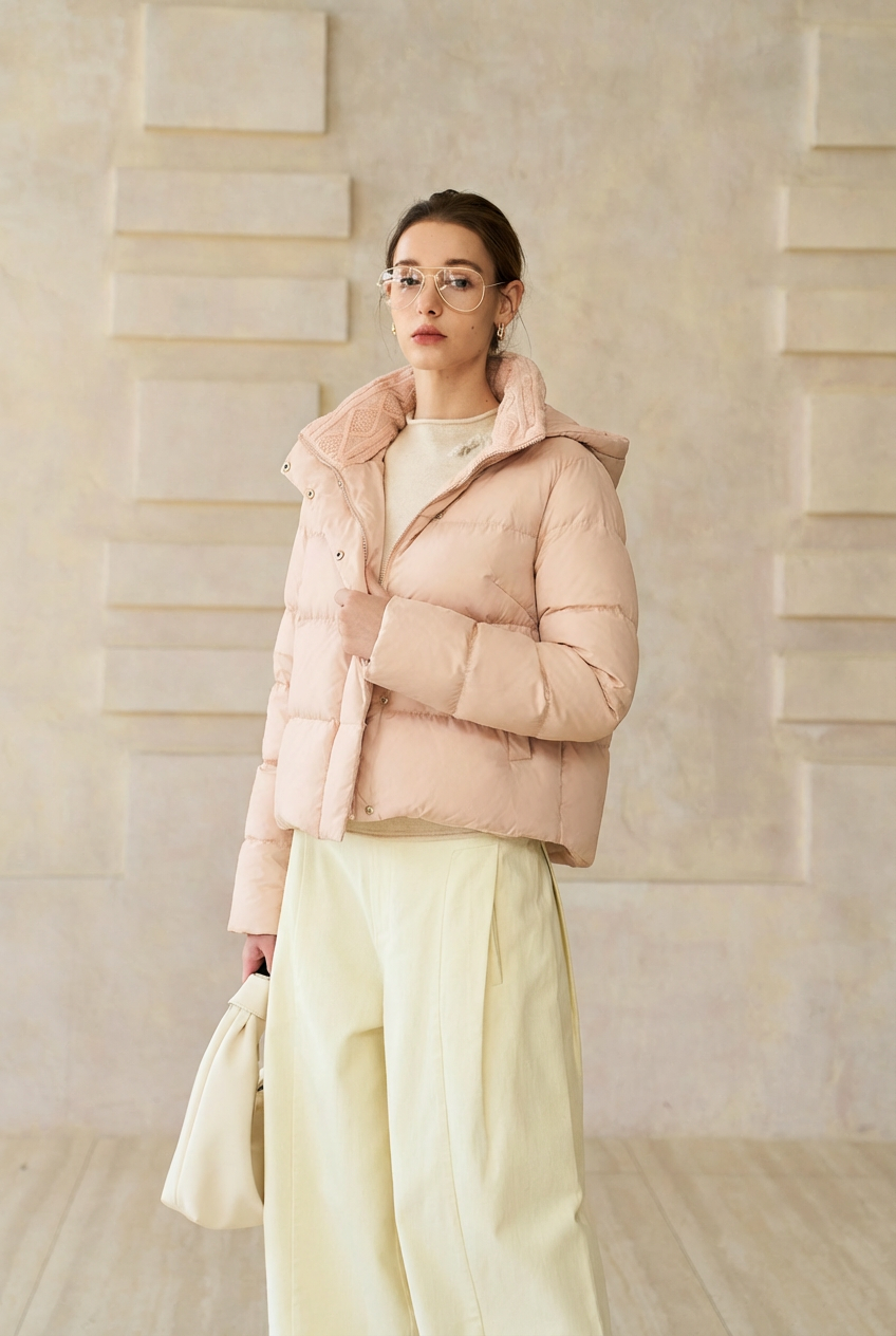 Famecoco Cropped Puffer Jacket